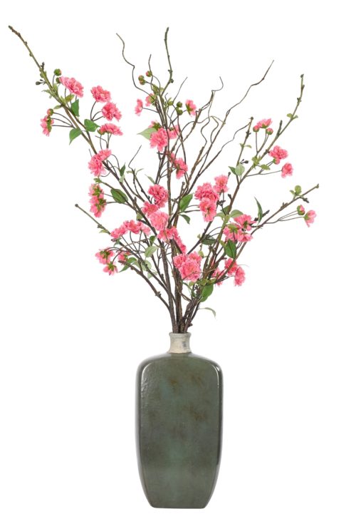 Apple Blossom, Pink, in Glass VaseFaux Watergarden, 39