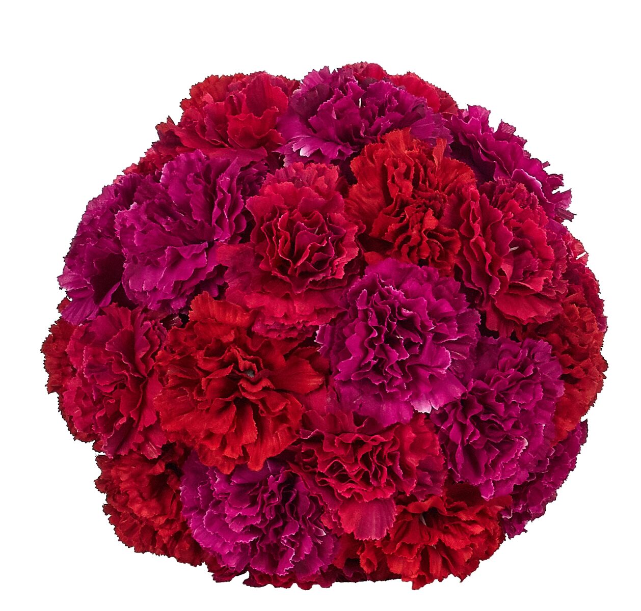 FINAL SALE Carnation Ball, Red Cerise, Faux , 11