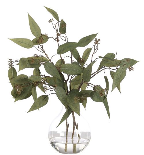 Eucalyptus in Glass VaseFaux Greenery Watergarden, 20