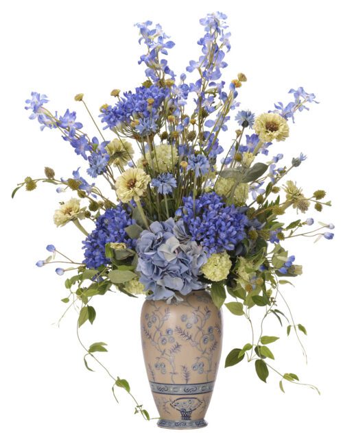 Hydrangea, Agapanthus, Faux Arrangement, 40"