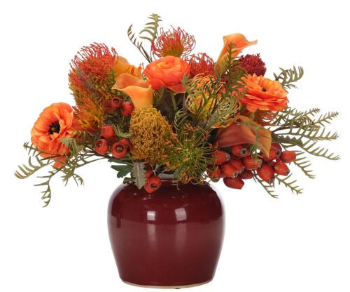 Protea, Calla Lily, Faux Watergarden, 18"