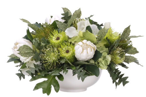Protea, Orchid, Faux Arrangement, 14"