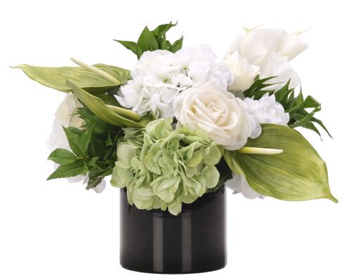 Calla Lily, Hydrangea, Faux Watergarden, 15"