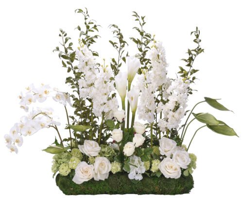 Calla Lily, Hydrangea, Faux Arrangement, 44"