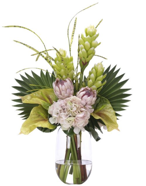 Hydrangea Protea, Faux Watergarden, 30"