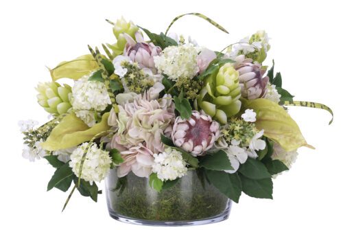 Protea Ginger, Faux Moss Garden, 18"