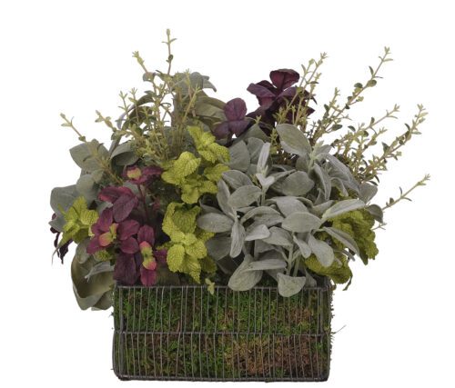 Herbs, Faux Moss Garden, 14"