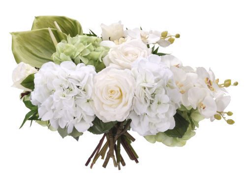 Orchid Hydrangea, Faux, Drop In, 17"