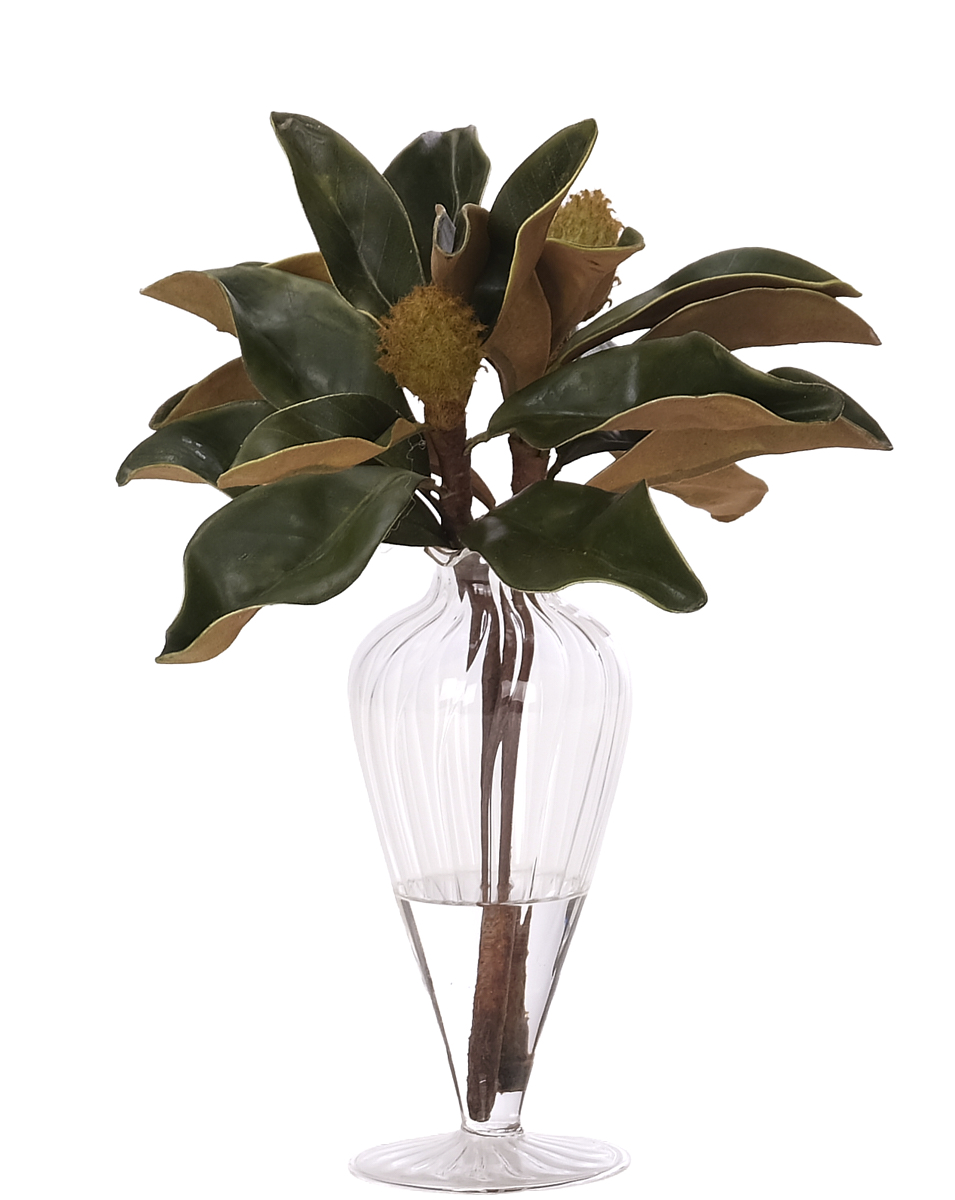 Magnolia Foliage, Faux Watergarden, 12″