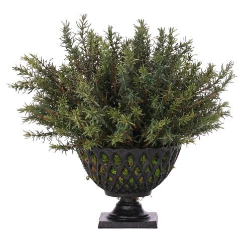 Rosemary Bush, Faux Arrangement, 17" (Final Sale)