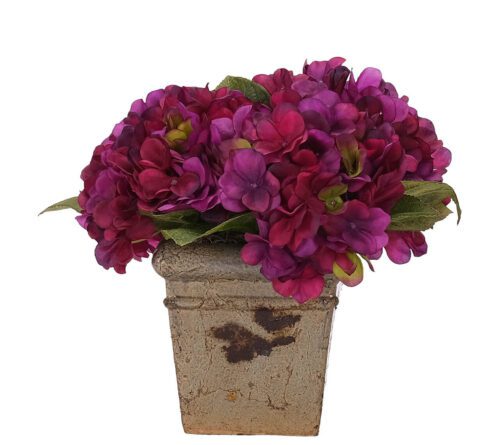 Hydrangea, Faux Arrangement, 12" (Final Sale)