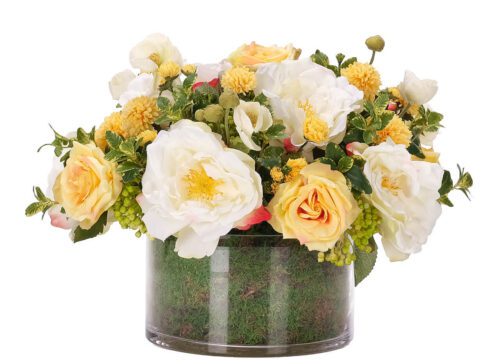 Rose Anemone, Faux Moss Garden, 12"