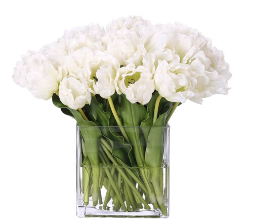 Real-Touch Tulip, Faux Watergarden, 14"