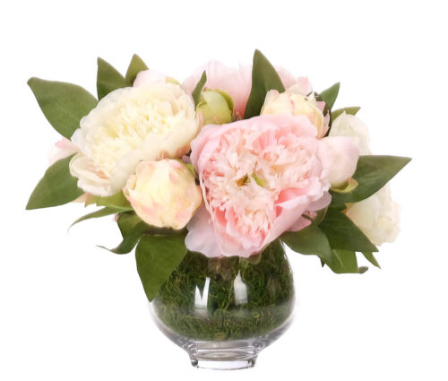 Peony, Faux Moss Garden, 9"