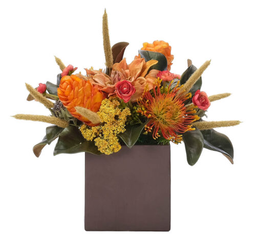 Dahlia Protea, Faux Arrangement, 14"