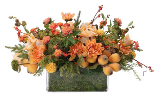 Dahlia Tulip, Faux Moss Garden, 17"