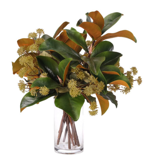 Magnolia Foliage, Faux, Drop In, 19"