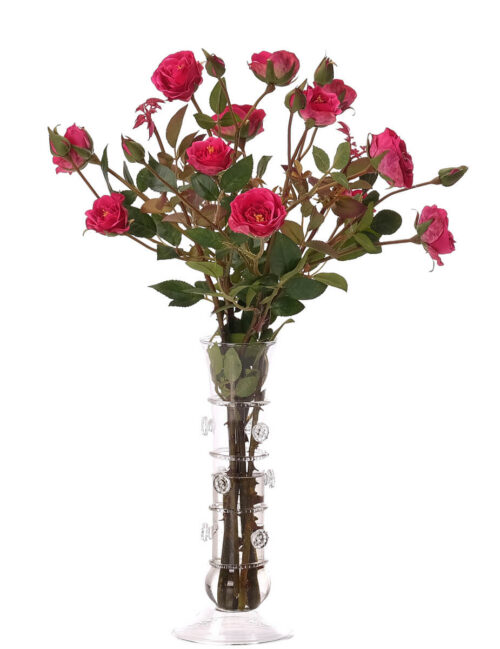 Rose, Set of 2, Faux Watergarden, 17"