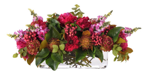 Peony Protea, Faux Watergarden, 13"