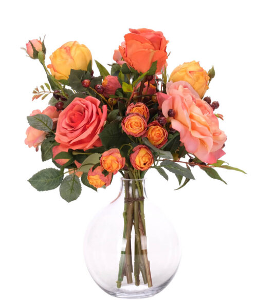 Rose Peony, Faux, Drop In, 15"