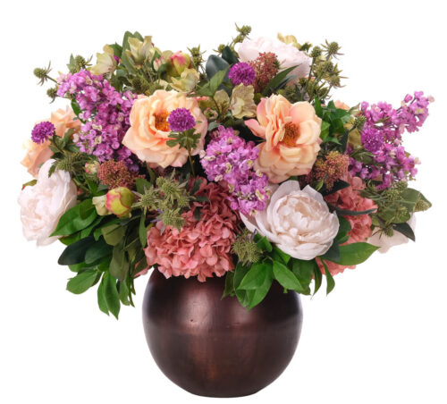 Lilac Peony, Faux Arrangement, 22"