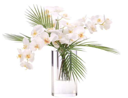 Phalaenopsis Orchid, Faux, Drop In, 19"