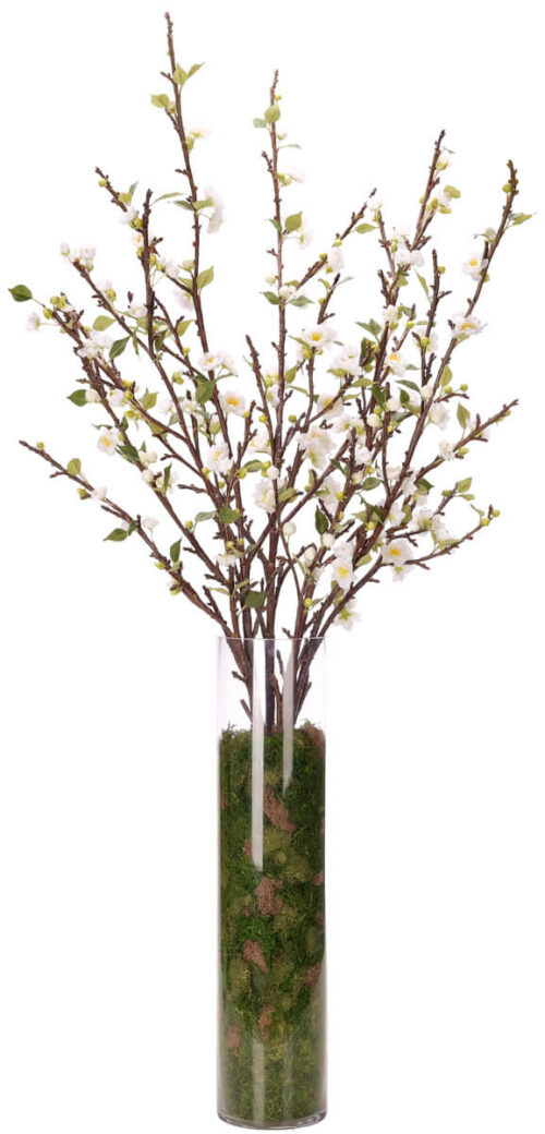 Prunus Branch, Faux, Moss Garden, 58"