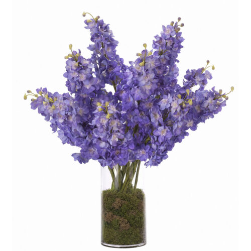 Delphinium, Faux Moss Garden, 32"