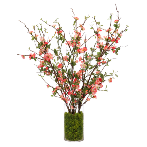 Quince Blossom, Faux Moss Garden, 37"