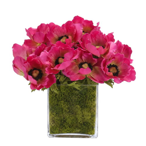Anemone, Faux Moss Garden, 9"