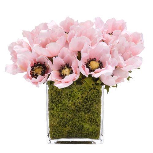 Anemone, Faux Moss Garden, 9"