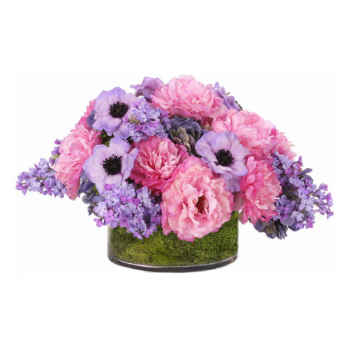 Peony Lilac, Faux Moss Garden, 11"