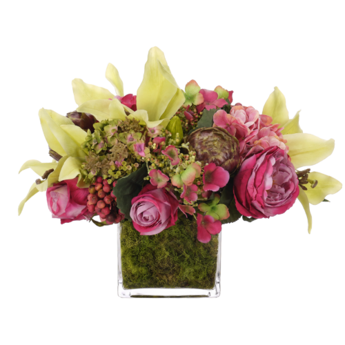 Rose Lily, Faux Moss Garden, 11"
