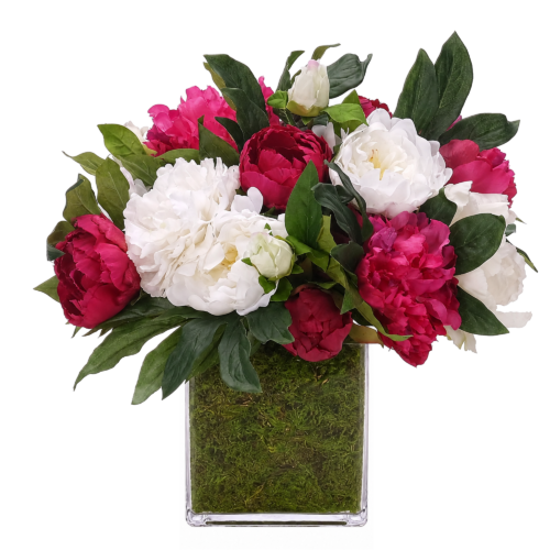 Peony, Faux Moss Garden, 13"