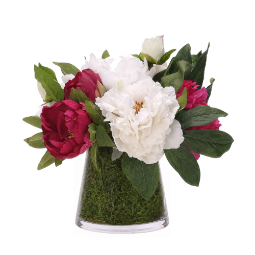 Peony, Faux Moss Garden, 11"