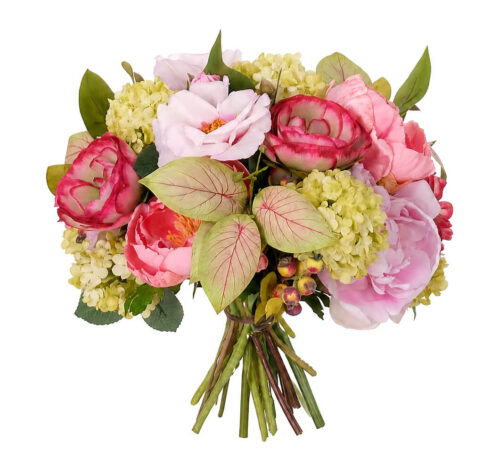 Peony Ranunculus, Drop In, Faux, 11"