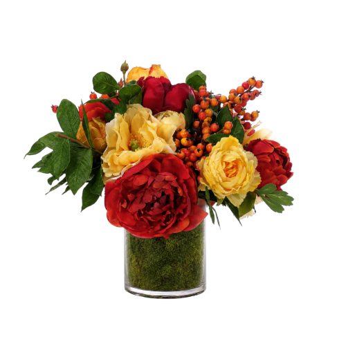 Rose Protea, Faux Moss Garden, 12"