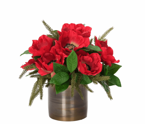 Anemone, Faux Arrangement, 10"