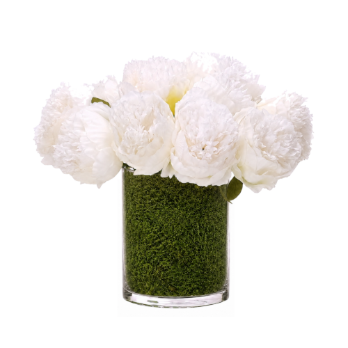 Peony, Faux Moss Garden, 10"