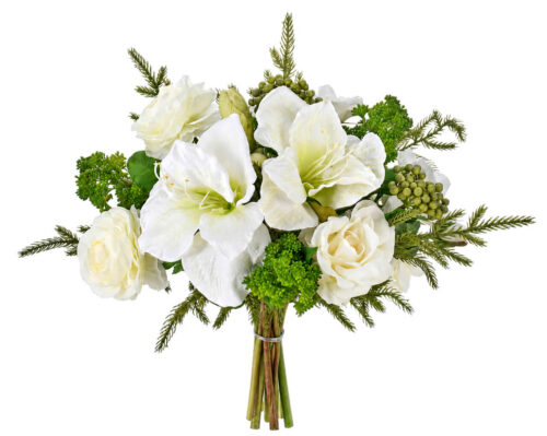 Amaryllis Rose, Drop In, Faux, 18"