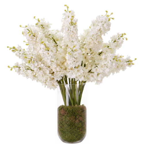 Delphinium, Faux Moss Garden, 35"