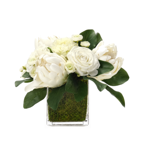 Protea Rose, Faux Moss Garden, 9"