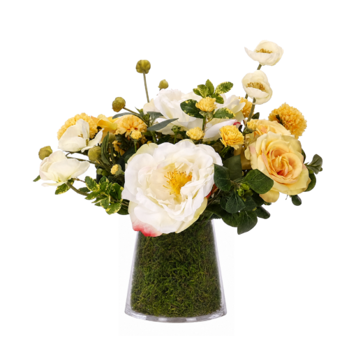 Rose Anemone, Faux Moss Garden, 14"