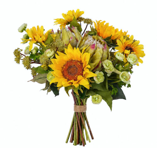 Sunflower Protea, Drop In, Faux, 16"