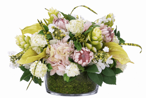 Protea Ginger, Faux Moss Garden, 18"