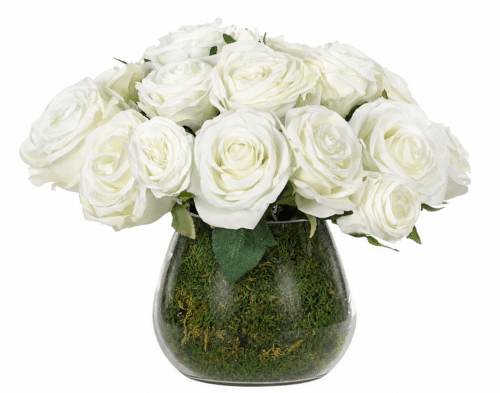 White Rose Silk Arrangement
